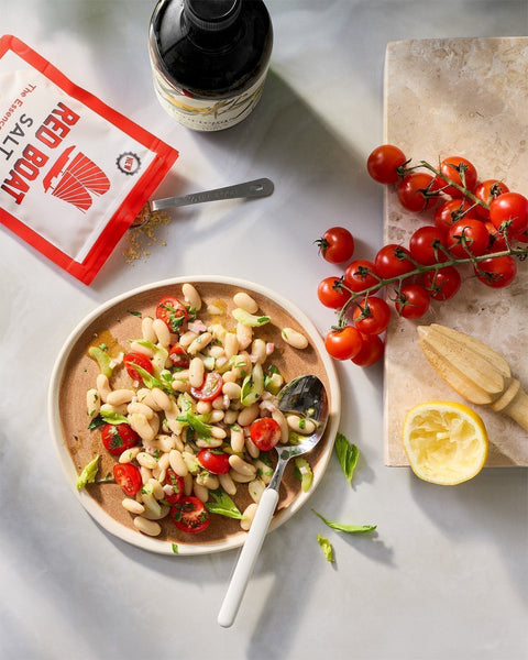 White Bean Salad with Red Boat Anchovy Salt
