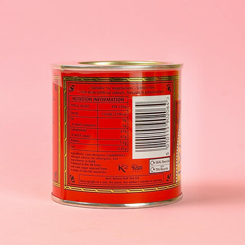 Tate and Lyle's Black Treacle Can Back Panel